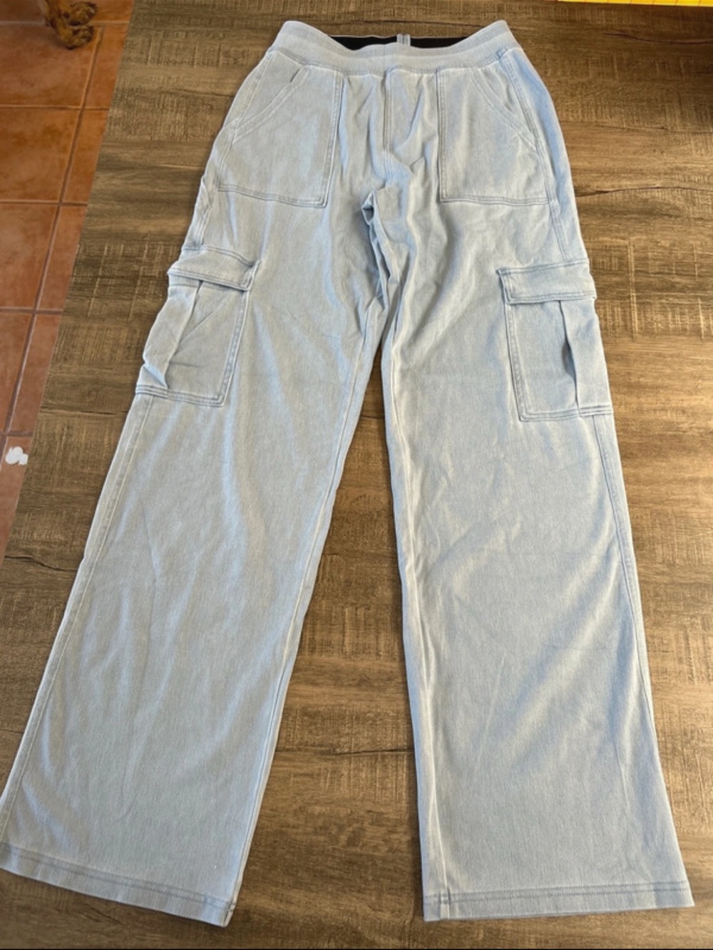 HALARA Light Blue Women's Straight Leg Cargo Jeans